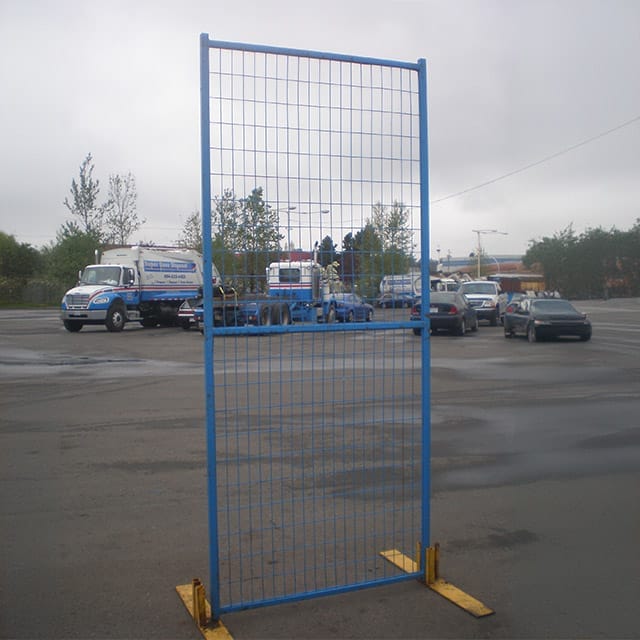 A Portable Fence Gate in Blue