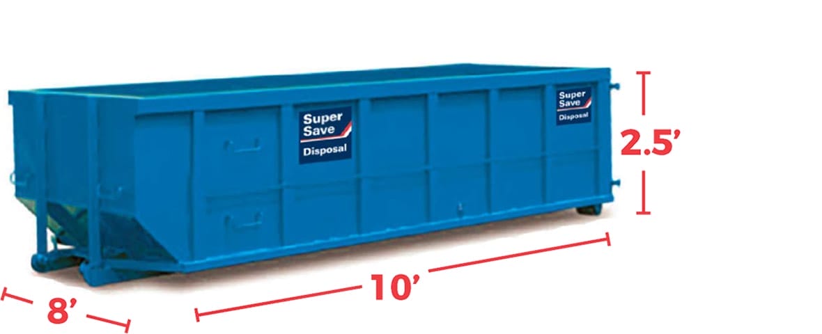 Roll-Off Bin 10 Yards (10' L x 8' W x 2.5' H)