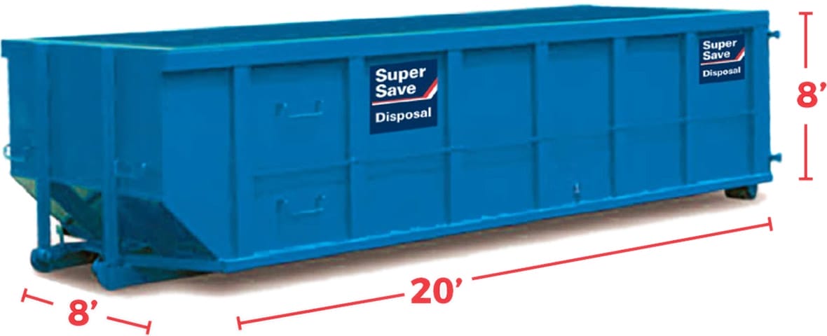 Roll-Off Bin 40 Yards (20' L x 8' W x 8' H)
